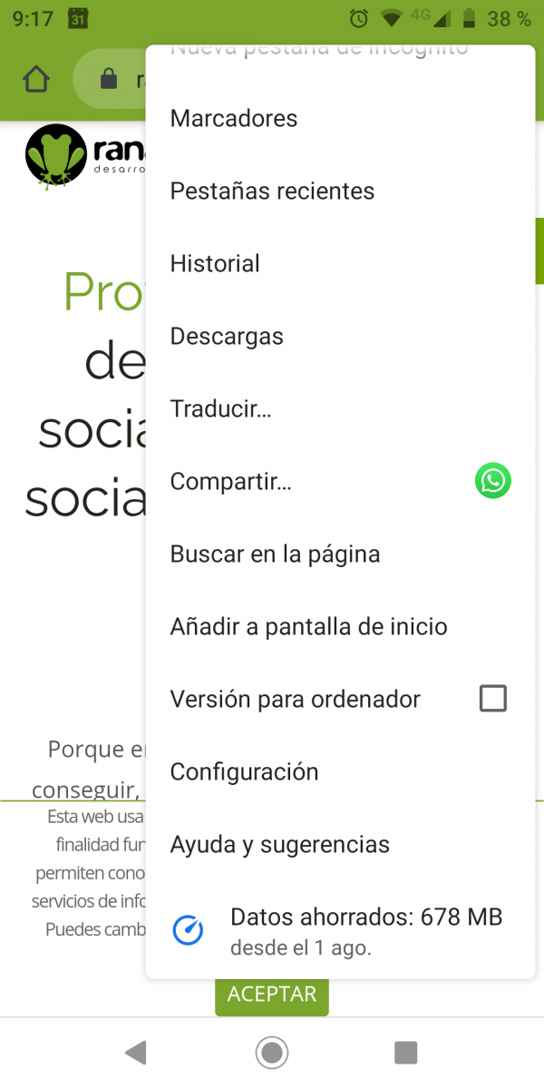 Cómo simular una APP acceso directo Chrome